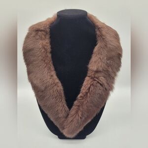 Vintage Real Mink Fur Collar Men Women Light Brown detachable​​​